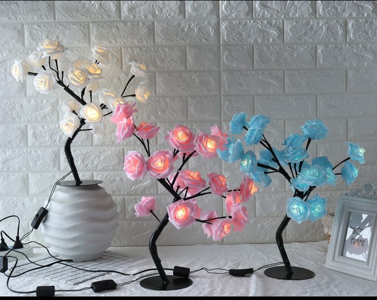 LED Rose Small Tree Lamp